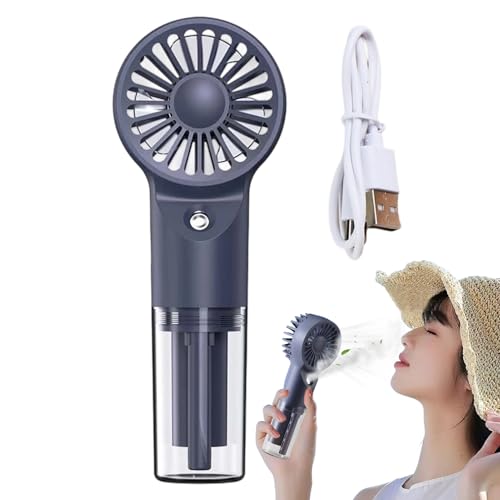 Ruyeiig Nebelventilator | Wiederaufladbarer USB-Ventilator Mit 4 Geschwindigkeitsstufen Und Sprühnebel,Für Camping Reisen Zuhause Sommer Draußen Unterwegs Ruyeiig Nebelventilator | Wiederaufladbarer USB-Ventilator Mit 4 Geschwindigkeitsstufen Und Sprühnebel,Für Camping Reisen Zuhause Sommer Draußen Unterwegs von Ruyeiig