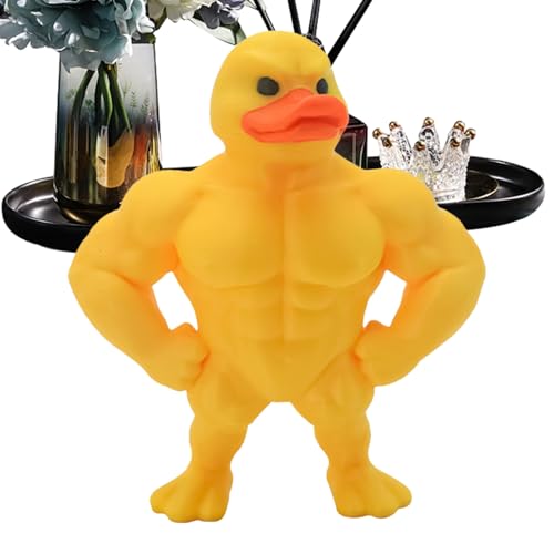 Ruyeiig Schreibtisch Skulpturen - Muskelenten Figur | Lustiges Schreibtisch Für Flur Vitrine Wohnzimmer Büro Geschenk von Ruyeiig