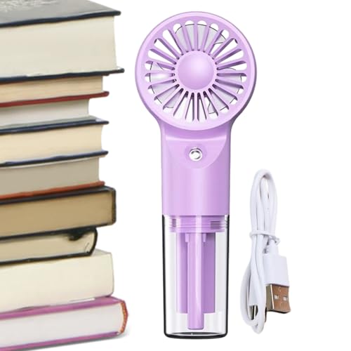 Ruyeiig Tragbarer Ventilator Mit Sprühnebel | 4 Geschwindigkeiten USB Aufladbar Tragbarer Nebel Lüfter,Für Camping Reisen Zuhause Sommer Draußen Unterwegs von Ruyeiig