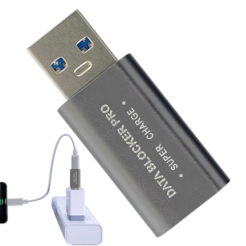 Ruyeiig USB-Blocker - Gehäuse Aus Aluminiumlegierung Für Datenblockade | Schutzadapter Für Tägliches Laden Von Handys Tablets von Ruyeiig
