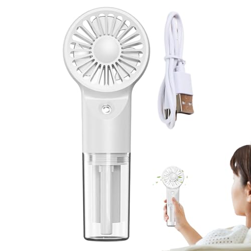 Ruyeiig Ventilator Mit Kühlendem Sprühnebel | 4 Geschwindigkeitsstufen USB Handlicher Tragbarer Ventilator Mit Wassersprüher,Zubehör Für Sommer Camping Zuhause Park Küche von Ruyeiig