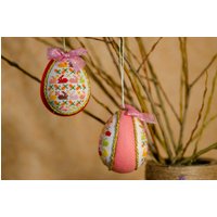 Osterhasen-Eier-Fertige Kreuzstich Ornament-Embroidered Dekor-Ostern Hängende Dekoration-Frühlingsdekorationen-Ostern Geschenk Für Kinder von RuzhNaStudio