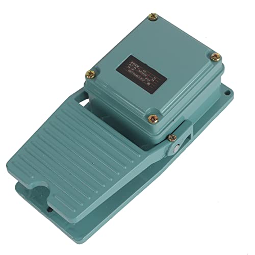 RvSky Fußschalter, AC 250V 3a 1NO 1NC Momentan-Trittpedal Rutschfester Aluminium-Fußpedalschalter Stabile Leistung, Geeignet Für Drehmaschinen Für Textilgeräte von RvSky