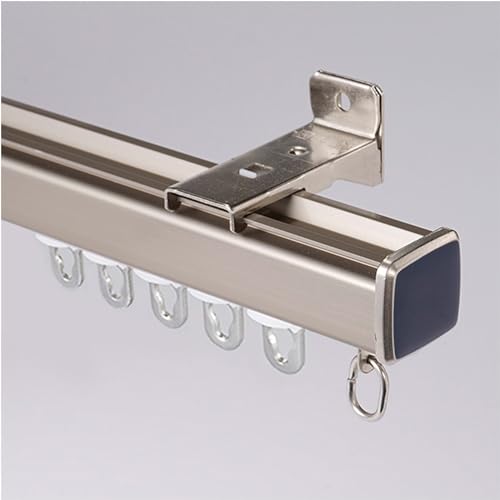 1–6 M Vorhangschiene Deckenschiene Robuste Vorhangstange Aluminium Raumteiler Gardinenstange Für Büro Und Zuhause (Color : Champagne-B, Size : 2.8m(2 * 1.4m)) von Rvcrea