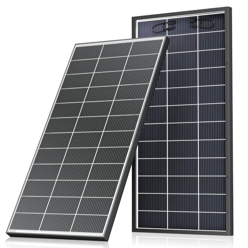 Rvpozwer 200W Solarpanel Monokristallines,12V Solarmodul, 18BB PV modul,Kompaktes Design Hochleistungsmodul für Wohnmobile, Gartenhäuse, Boot, Marineboote und netzunabhängige Anwendungen von Rvpozwer