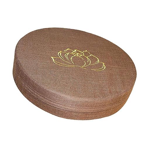 Rundes Hartschaum-Bodenkissen, Waschbares Meditationskissen aus Baumwolle und Leinen, Bequem für Tatami (Kaffee) von Rvtkak