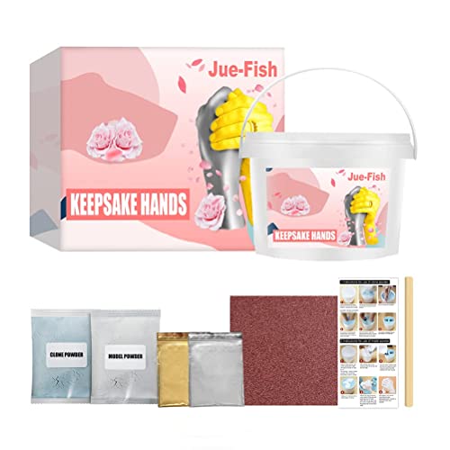Rvtkak DIY Andenken Hände Casting Kit, Hand Casting Kit Casting Plaster Holding Hands Family 3D Casting Kit Modelliermasse Andenken Skulptur DIY Hand Moulding Kit Verlobung von Rvtkak