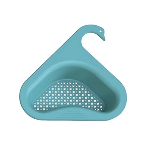 Rvtkak Kitchen Sink Drain Basket Swan Drain Rack, Kitchen Triangular Sink Filter Multifunktionales Hängendes Filter-Abtropfgestell Kitchen Sink Drain Basket für Obst und Gemüse Waschbecken Zubehör von Rvtkak