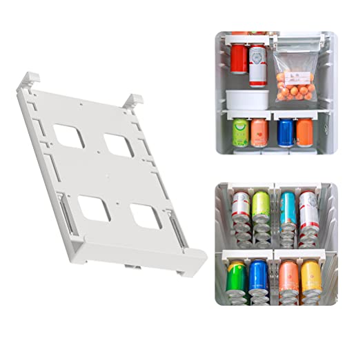 Rvtkak Soda-Dosen-Organizer Kühlschrank, 1 Packung, Verstellbarer Kühlschrank-Organizer, hängende Dosenspender Bier, Limonaden, Seltzer, 8 Standard-Dosen, Soda-Dosen, von Rvtkak