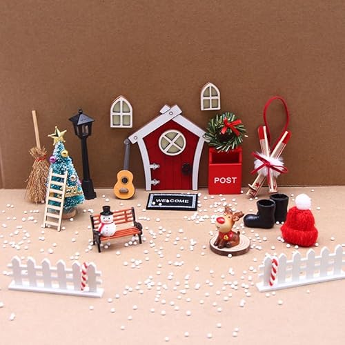 Rwbimti 19 Stück Wichtel Zubehör Weihnachten Set,Glühen in Dunklen Miniatur Fenster und Tür,Wichteltür Zubehör Set,Wichtel Zubehör Weihnachten Enthalten Wichteltür, Weihnachtsbaum,und Andere Zubehör Rwbimti 19 Stück Wichtel Zubehör Weihnachten Set,Glühen in Dunklen Miniatur Fenster und Tür,Wichteltür Zubehör Set,Wichtel Zubehör Weihnachten Enthalten Wichteltür, Weihnachtsbaum,und Andere Zubehör von Rwbimti