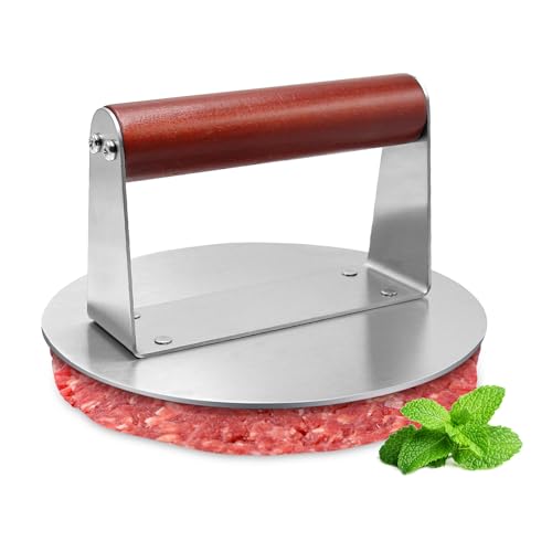 Smash Burgerpresse, 6,3 Zoll Rund Burger Smasher Hamburgerpresse, Edelstahl Smash Burger Patty Presse, Professionelles Burgerpresse Edelstahl Grillzubehör, Leicht zu Reinigen Smash Burgerpresse, 6,3 Zoll Rund Burger Smasher Hamburgerpresse, Edelstahl Smash Burger Patty Presse, Professionelles Burgerpresse Edelstahl Grillzubehör, Leicht zu Reinigen von Rwbimti
