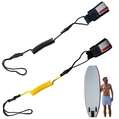 2pcs Bodyboard -Leine, kontinierbare TPU -Safe -Paddel -Leine mit Knöchelmanschette für Paddelbrett, Shortboard, Longboard Paddle Board -Knöchelgurt von Rwigeboo