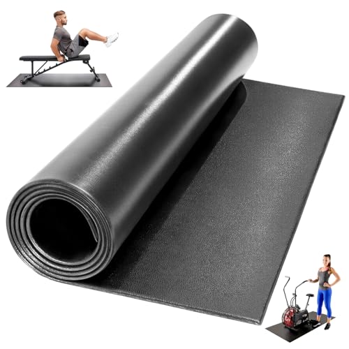 Laufbandmatte für Teppichböden, schockabsorbierende Anti-Rutsch-Stationäre Fahrradmatte, PVC-Bodenschutzblock für Trainingsgeräte, Heim- und Fitnessstudio-Nutzung für Trainingsgeräte von Rwigeboo