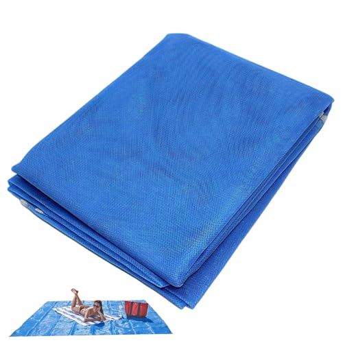 Rwigeboo Strandmatte, 79 x 79 Zoll Mesh Picknick Matte, Faltbare tragbare Sandfreiheit von Rwigeboo