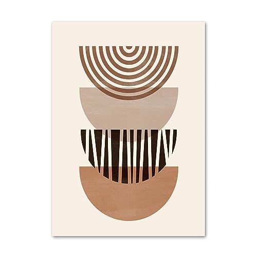 Beige Grafiken, Drucke und Gemälde, braune Halbkreis-Leinwand-Kunstwand, Vintage-Poster für Wohnzimmer, Innendekoration, Bilder, 40 x 60 cm, ohne Rahmen Beige Grafiken, Drucke und Gemälde, braune Halbkreis-Leinwand-Kunstwand, Vintage-Poster für Wohnzimmer, Innendekoration, Bilder, 40 x 60 cm, ohne Rahmen von Rwraps