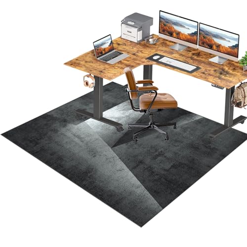Bürostuhl Bodenschutzmatte Unterlage, Bürostuhlmatte, Schutzmatte und Schreibtischstuhl Unterlage, Schutzmatte für Laminat, Gaming Teppich für Stuhl, Bodenschutzmatte für Hartböden 120 x 130 cm von RxiBeFuw