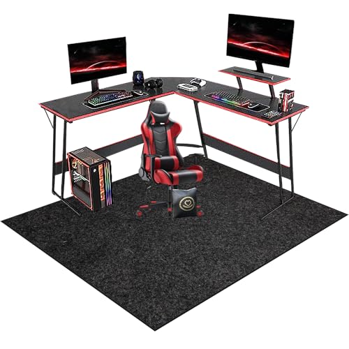 RxiBeFuw Schreibtischstuhl Unterlage, Bodenschutzmatte für Hartböden, Gaming Teppich Stuhlunterlage, 160 x 230 cm Bürostuhl Matte, Bodenmatte unter Bürostuhl und Schreibtisch, Schreibtischunterlage von RxiBeFuw