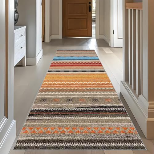 RxueSug Teppich Läufer Flur Küchenteppich rutschfest Korridor Teppichläufer Küchenläufer Läufer 40 x 60 cm Teppich Flur Lang für Küche FlurWohnraum Teppichläufer auf Maß Meterware Flurteppich von RxueSug