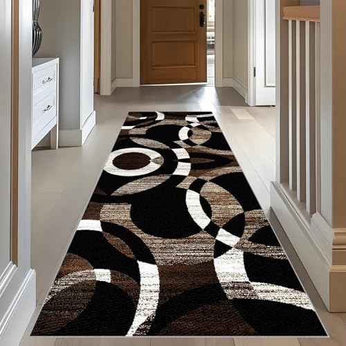 RxueSug Teppich Läufer Flur Lang rutschfest Küchenteppich Waschbar Langer Teppich Läufer 80 x 240 cm Vintage Flurläufer Korridor Teppichläufer Lang für im Wohnzimmer Küche Schlafzimmer von RxueSug