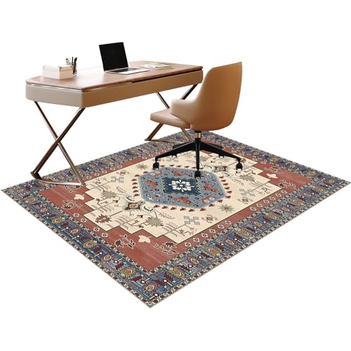 Unterlage Schreibtischstuhl Bodenschutzmatte Bürostuhl 120 x 140 cm Gaming Teppich für Stuhl Computerstuhlmatte Mehrzweck Bürostuhl Matte Bürostuhl Unterlage für Parkett und Hartböden von RxueSug
