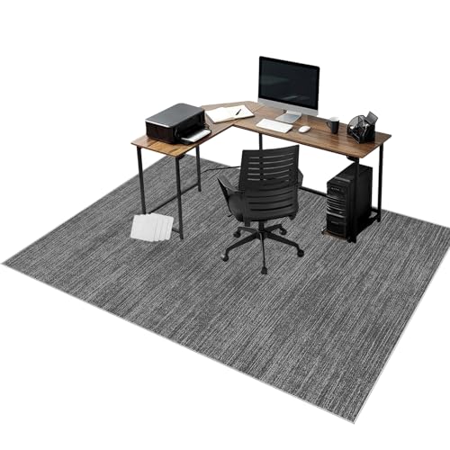 rutschfeste Stuhlmatten für Hartholzboden Bodenschutzmatte für Teppich Gaming Schreibtischstuhl Unterlage Schreibtisch Teppich Stuhlmatte für Parkett bürostuhl Hartböden Fliesen 80 x 120 cm von RxueSug