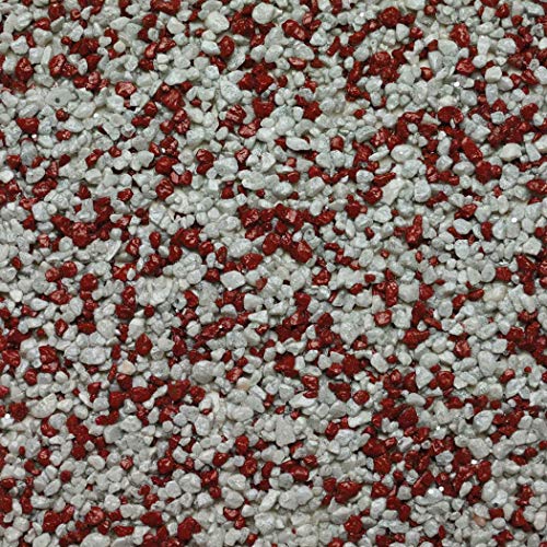 RyFo Colors Buntsteinputz 111 grau/rot 15kg - weitere Farbtöne und Größen wählbar, Fertigputz für innen und außen, Sockelputz, Mosaikputz von RyFo Colors