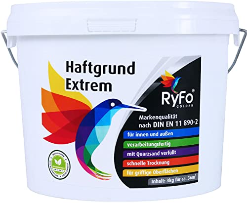 RyFo Colors Haftgrund Extrem 3kg (Größe wählbar) - Fliesen-Grundierung, Supergrund Fliese auf Fliese, für innen und außen von RyFo Colors