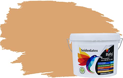 RyFo Colors Seidenlatex Trend Brauntöne Amaretto 6l - bunte Innenfarbe, weitere Braun Farbtöne und Größen erhältlich von RyFo Colors