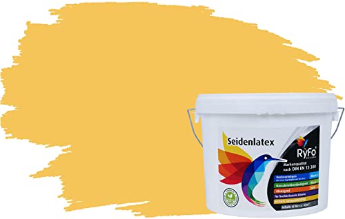 RyFo Colors Seidenlatex Trend Gelbtöne Maisgelb 6l - bunte Innenfarbe, weitere Gelb Farbtöne und Größen erhältlich von RyFo Colors