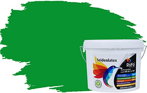 RyFo Colors Seidenlatex Trend Grüntöne Hulk-Grün 6l - bunte Innenfarbe, weitere Grün Farbtöne und Größen erhältlich von RyFo Colors