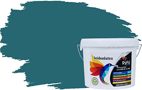 RyFo Colors Seidenlatex Trend Grüntöne Niagaragrün 6l - bunte Innenfarbe, weitere Grün Farbtöne und Größen erhältlich von RyFo Colors