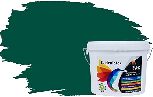 RyFo Colors Seidenlatex Trend Grüntöne Waldgrün 6l - bunte Innenfarbe, weitere Grün Farbtöne und Größen erhältlich von RyFo Colors