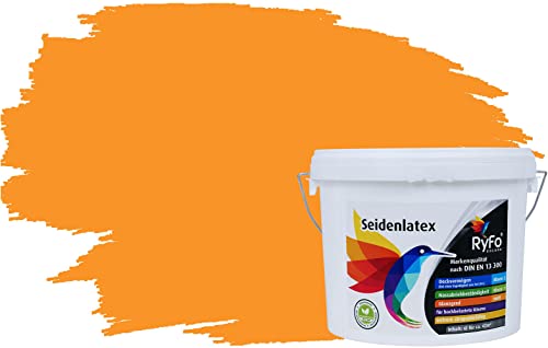 RyFo Colors Seidenlatex Trend Orangetöne Sorbetorange 6l - bunte Innenfarbe, weitere Orange Farbtöne und Größen erhältlich von RyFo Colors