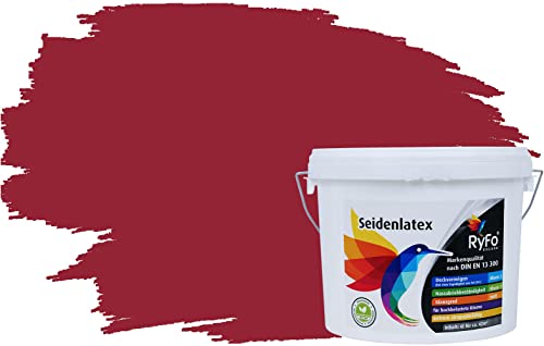 RyFo Colors Seidenlatex Trend Rottöne Kirschrot 6l - bunte Innenfarbe, weitere Rot Farbtöne und Größen erhältlich von RyFo Colors