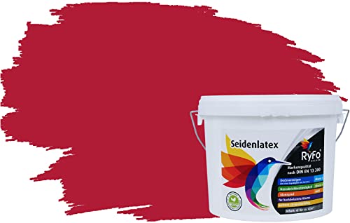 RyFo Colors Seidenlatex Trend Rottöne Weinrot 6l - bunte Innenfarbe, weitere Rot Farbtöne und Größen erhältlich von RyFo Colors