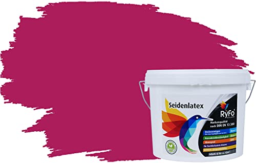 RyFo Colors Seidenlatex Trend Violetttöne Beere 6l - bunte Innenfarbe, weitere Violett Farbtöne und Größen erhältlich von RyFo Colors