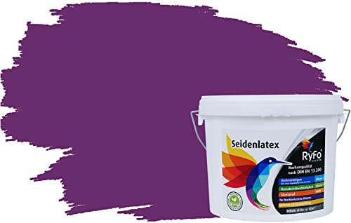 RyFo Colors Seidenlatex Trend Violetttöne Lila 6l - bunte Innenfarbe, weitere Violett Farbtöne und Größen erhältlich von RyFo Colors