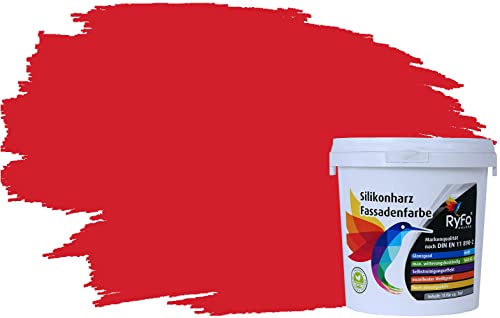 RyFo Colors Silikonharz Fassadenfarbe Lotuseffekt Trend Feuerrot 1l - bunte Fassadenfarbe, weitere Rot Farbtöne und Größen erhältlich, Deckkraft Klasse 1 RyFo Colors Silikonharz Fassadenfarbe Lotuseffekt Trend Feuerrot 1l - bunte Fassadenfarbe, weitere Rot Farbtöne und Größen erhältlich, Deckkraft Klasse 1 von RyFo Colors