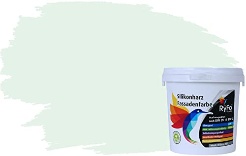 RyFo Colors Silikonharz Fassadenfarbe Lotuseffekt Trend Grüner Tee 1l - bunte Fassadenfarbe, weitere Grün Farbtöne und Größen erhältlich, Deckkraft Klasse 1 RyFo Colors Silikonharz Fassadenfarbe Lotuseffekt Trend Grüner Tee 1l - bunte Fassadenfarbe, weitere Grün Farbtöne und Größen erhältlich, Deckkraft Klasse 1 von RyFo Colors