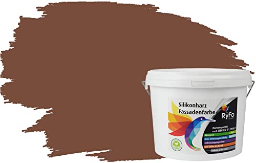 RyFo Colors Silikonharz Fassadenfarbe Lotuseffekt Trend Signalbraun 3l - bunte Fassadenfarbe, weitere Braun Farbtöne und Größen erhältlich, Deckkraft Klasse 1 RyFo Colors Silikonharz Fassadenfarbe Lotuseffekt Trend Signalbraun 3l - bunte Fassadenfarbe, weitere Braun Farbtöne und Größen erhältlich, Deckkraft Klasse 1 von RyFo Colors
