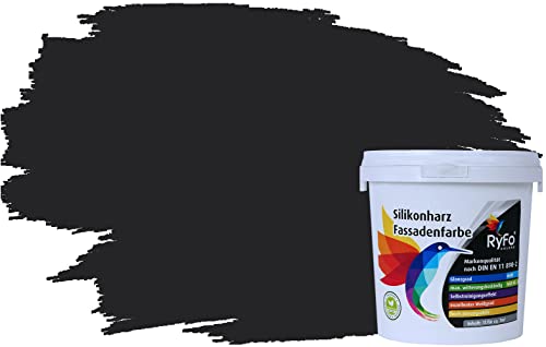 RyFo Colors Silikonharz Fassadenfarbe Lotuseffekt Trend Signalschwarz 1l - bunte Fassadenfarbe, weitere Grau Farbtöne und Größen erhältlich, Deckkraft Klasse 1 RyFo Colors Silikonharz Fassadenfarbe Lotuseffekt Trend Signalschwarz 1l - bunte Fassadenfarbe, weitere Grau Farbtöne und Größen erhältlich, Deckkraft Klasse 1 von RyFo Colors