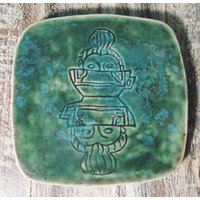 Glückseligen Teatime - Türkis Keramik Teller Steinzeug Siddhartha Servierteller Einzigartige Herzstück von RyanAnnsTinyShop