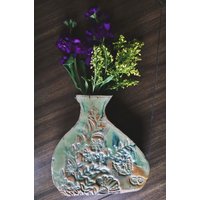Second Qualität Keramik Organisch Geformte Vase - Handgemachte Wohnkultur Blumenmuster von RyanAnnsTinyShop