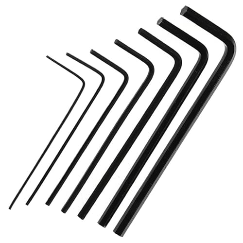 Ryaupy 7PCS Schwarz 0,7 mm-3 mm Mini Sechskant Inbusschlüssel Set - Mini Schraubenschlüssel Werkzeugsatz - Geeignet für filigrane Arbeiten von Ryaupy