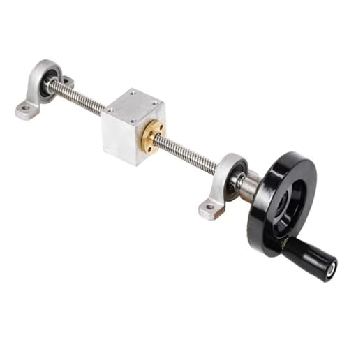 1 Satz 3D-Drucker T8 Manueller linearer Schiebetisch, 500 mm Leitspindel + Mutter + KP/KFL08-Lagerhalterung + Handrad + Halterung(Lead 8mm Kp Set) von RybdaFDc