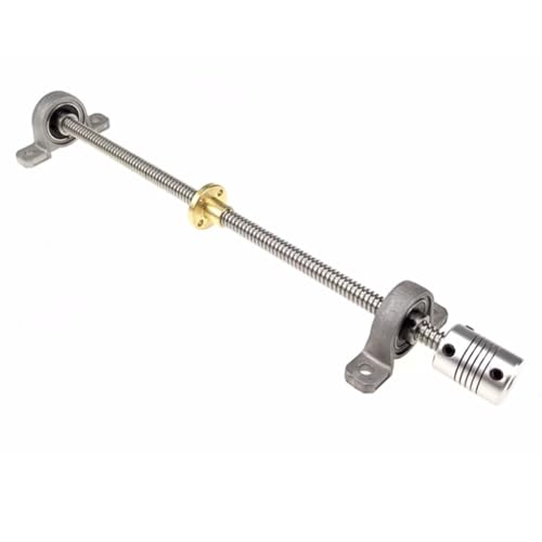 1Set 3D-Drucker-Leitspindel-Führungsschienensatz, 100 mm - 1000 mm T10-Leitspindel + Messing-Kupfermutter + KP000- oder KFL000-Lagerhalterung + flexible Kupplung(Lead 12mm Kp Set,500mm) von RybdaFDc