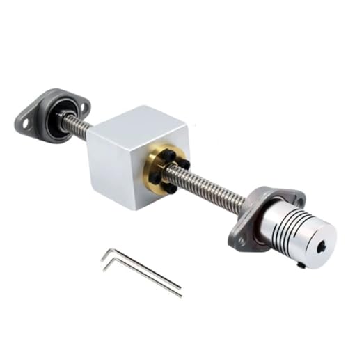 3D-Drucker T8-Leitspindel for Schrittmotorsatz + Mutternsitz, Durchmesser Leitung 8 mm, Länge 100–500 mm, Trapez-Leitspindelsatz(Vertical Set 1,300mm) von RybdaFDc