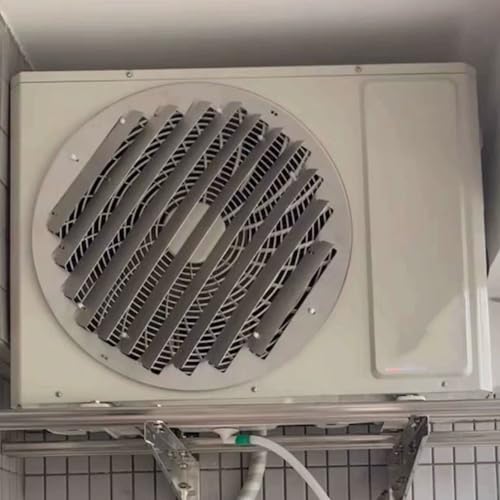 Abdeckung for Mini-Split-Klimaanlagen, Luftabweiser for Außengeräte, Schutzzaun for AC-Kondensatorkompressor, Lüftungsgitter, Luftauslass, Anti-Direktblas-Windleitabdeckung(Round,48cm*48cm) von RybdaFDc