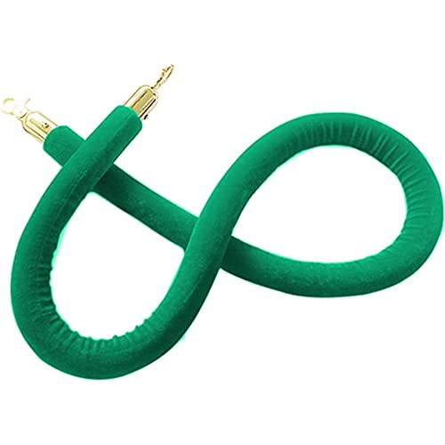Samtseil, Seile zur Kontrolle von Menschenmengen, Sicherheitsbarriere aus Samt for große Eröffnungen, Hängeseile aus Samt mit Haken, grünes Absperrseil aus Samt(Green,3.3ft/100cm) von RybdaFDc