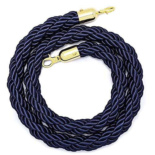 Samtsperre, Crowd Control Stanchion Seil, Crowd Control Seil, Geflochten/Twisted Hanf Repbarriere für Küstensperre, Kiel-Barriere, Seilsicherheit,(Blau,2.5m/8.2ft/98.4in) von RybdaFDc